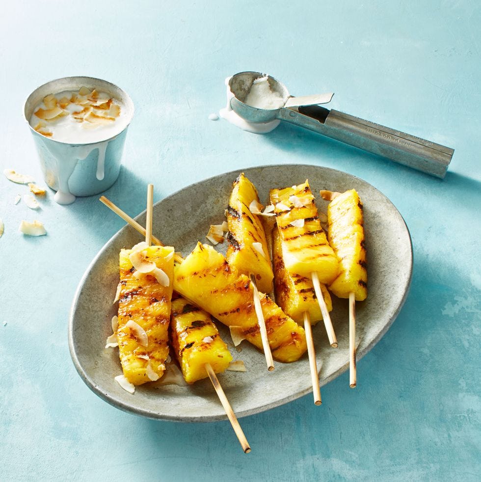 caramelized pineapple skewers