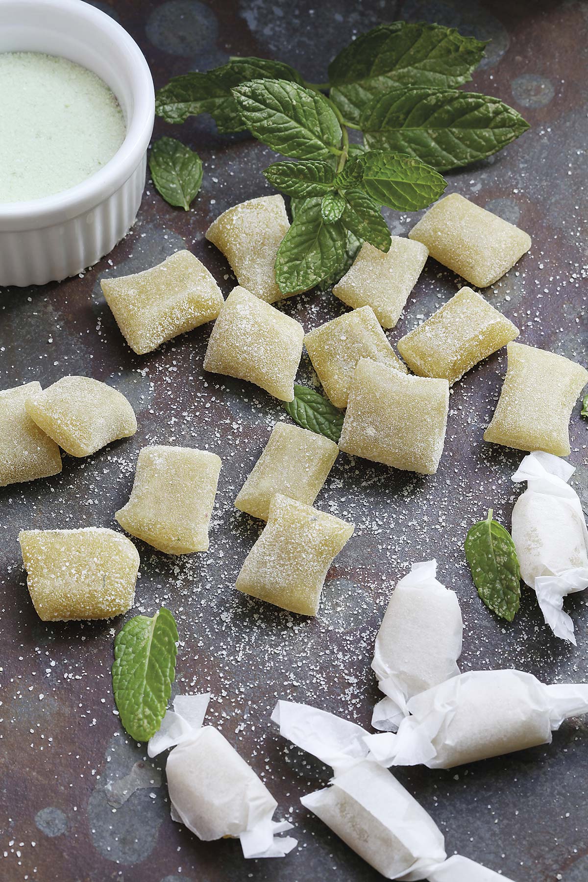 receta caramelos de miel y menta