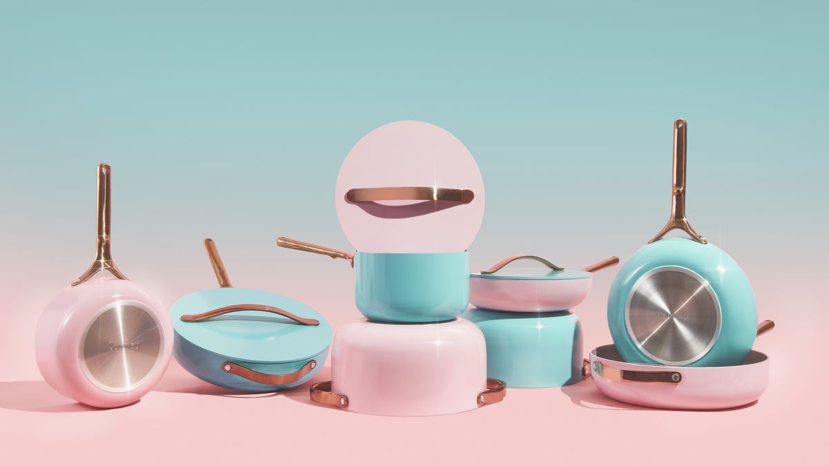 Caraway x Amber Vittoria Cookware Launch 2022 — Pink And Turquoise  Non-Toxic Cookware Set