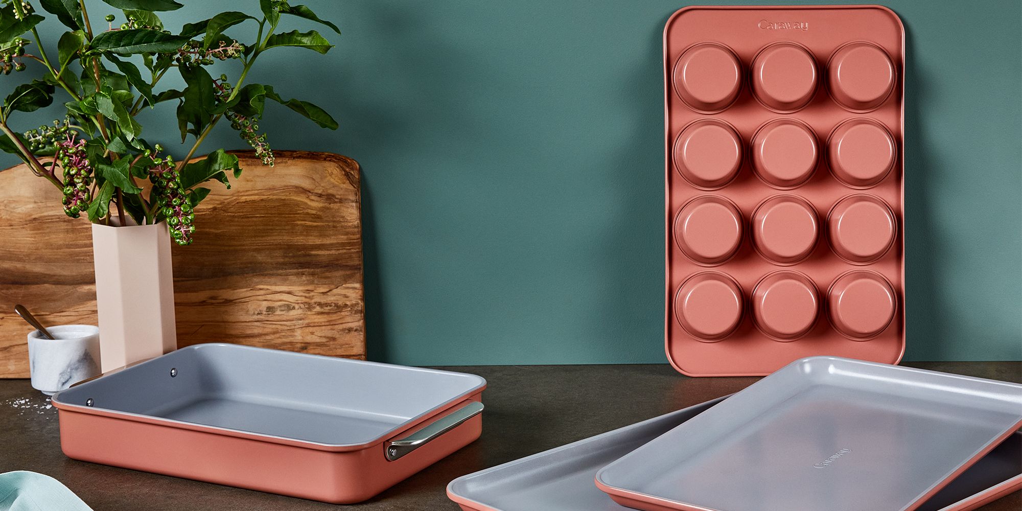 Caraway drops a stylish new bakeware collection in 5 pretty colors