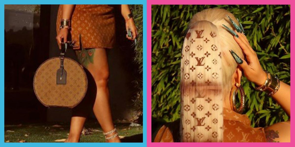 Cardi B Wears a Louis Vuitton Monogram Ponytail: Pic