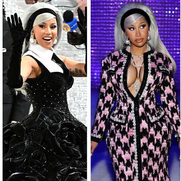 Cardi B Wore Black Corset Gown to Channel Karl Lagerfeld at the
