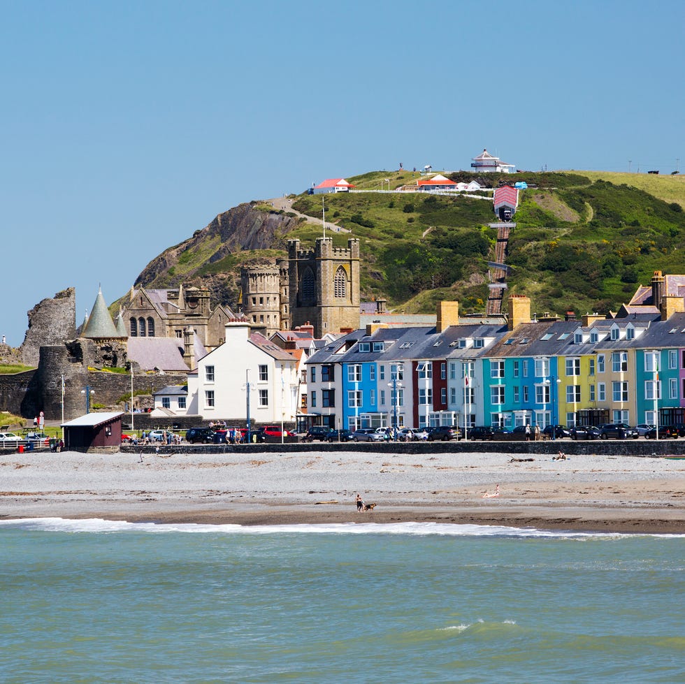 aberystwyth sea front, wales, uk