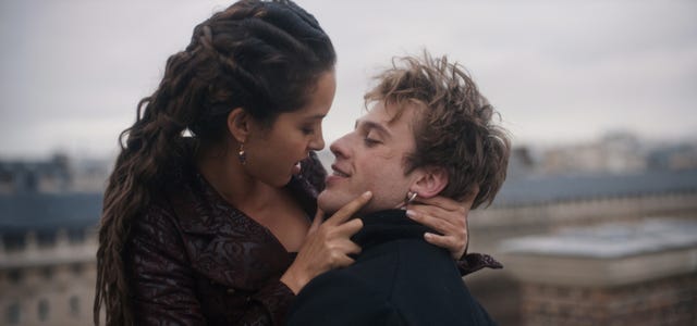 lyna khoudri and benjamin voisin in "carême,"