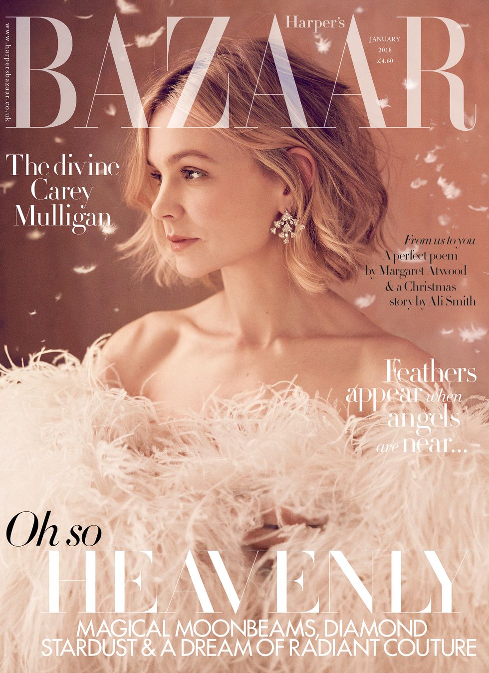 Carey Mulligan on the January - Christmas/New Year 2018 issue of Harper's Bazaar