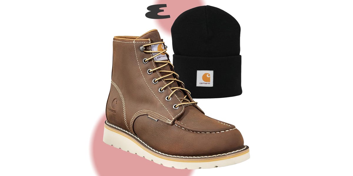 footwear and headwear items from carhartt