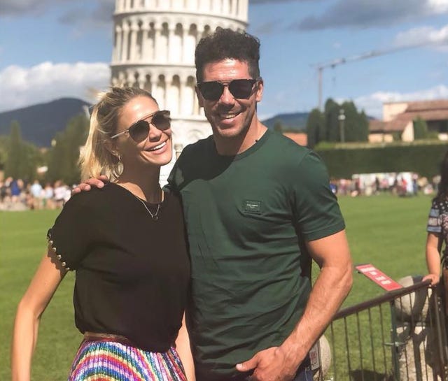 Diego Simeone y Carla Pereyra