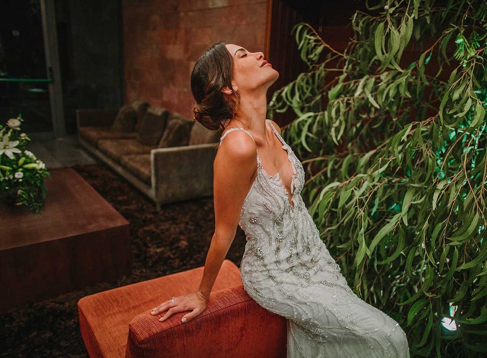 Carla Barber, Miss España 2015, con  su segundo vestido de novia