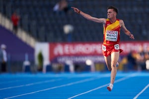 Carlos Mayo, quien quiere otra oportunidad para clasificarse para Tokio 2020, celebra su actuación en los Europeos de Atletismo sub-23.