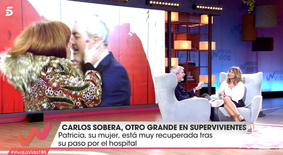 Carlos Sobera, Emma García, Patricia Santamarina, Supervivientes, Viva la vida, Carlos Sobera habla del derrame cerebral de su mujer Patricia, Carlos Sobera narra el episodio más duro de su vida, Carlos Sobera relata uno de los momentos más duros de su vida, Carlos Sobera habla del peor momento de su vida
