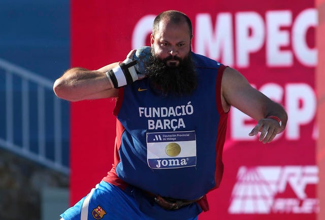 carlos tobalina durante la final masculina de nike air penny 4 eastbay black white sale del campeonato de españa absoluto de atletismo