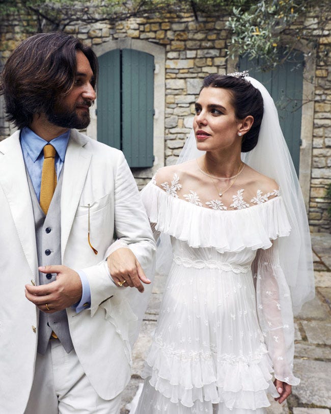 Carlota Casiraghi y Dimitri Rassam en su boda religiosa
