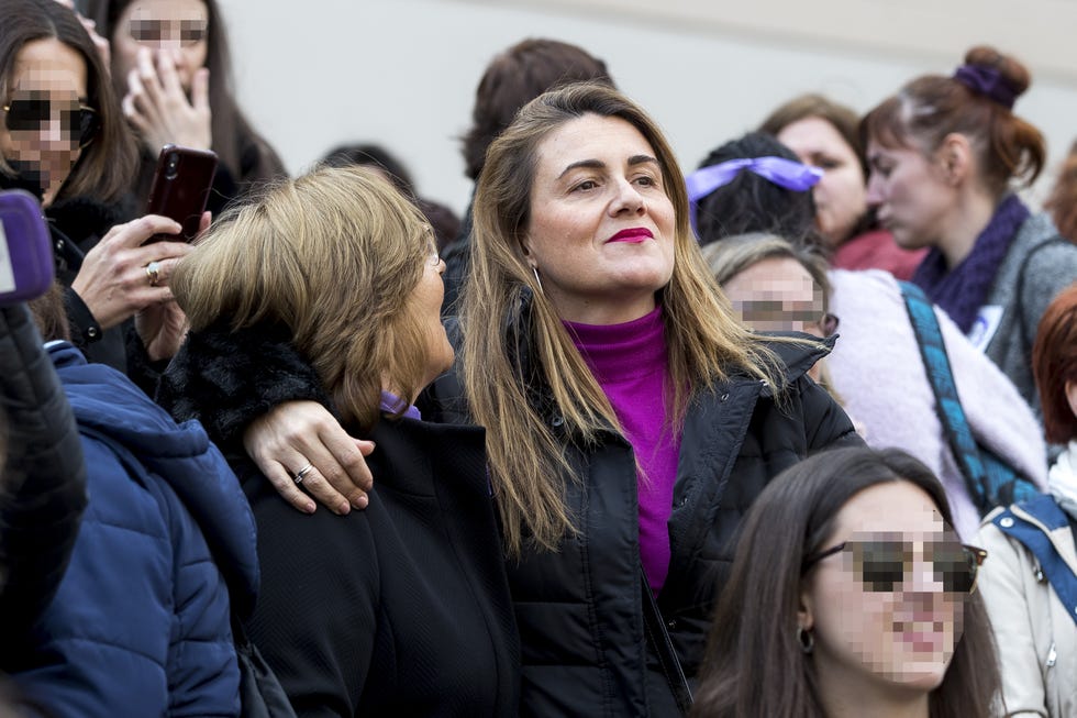 CARLOTA CORREDERA ASISTE A LA CONCENTRACION DE PERIODISTAS POR EL DIA DE LA MUJER EN MADRID