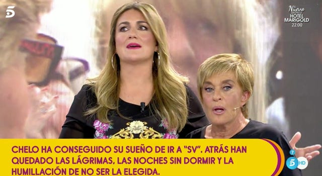 Chelo, Chelo García Cortés, Isabel Pantoja, Supervivientes, Supervivientes 2019, Sálvame, Chelo García Cortés se despide de 'Sálvame' antes de partir a 'Supervivientes', Chelo se despide de 'Sálvame' antes de irse a 'SV', Chelo García Cortés habla de su conversación con Isabel Pantoja, Chelo García Cortés dice adiós a 'Sálvame' entre lágrimas