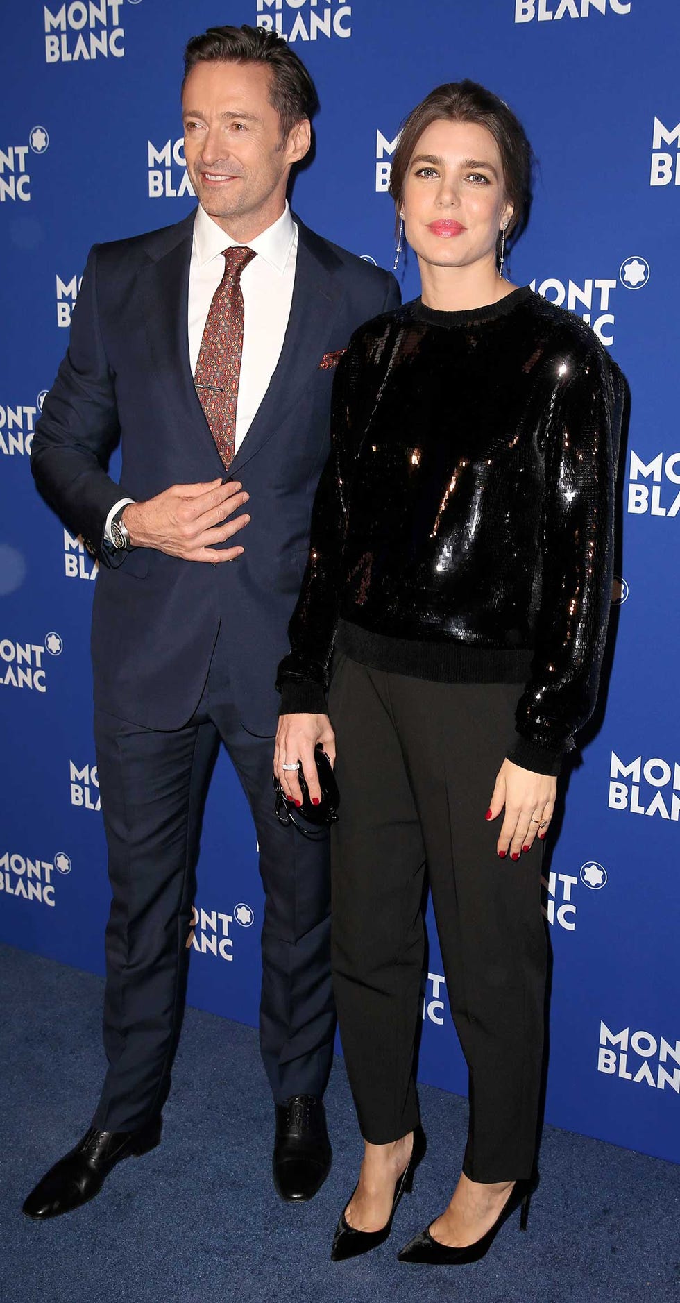 Carlota Casiraghi y Hugh Jackman en Nueva York