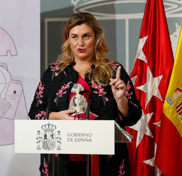 la presentadora durante el discurso de su galardón