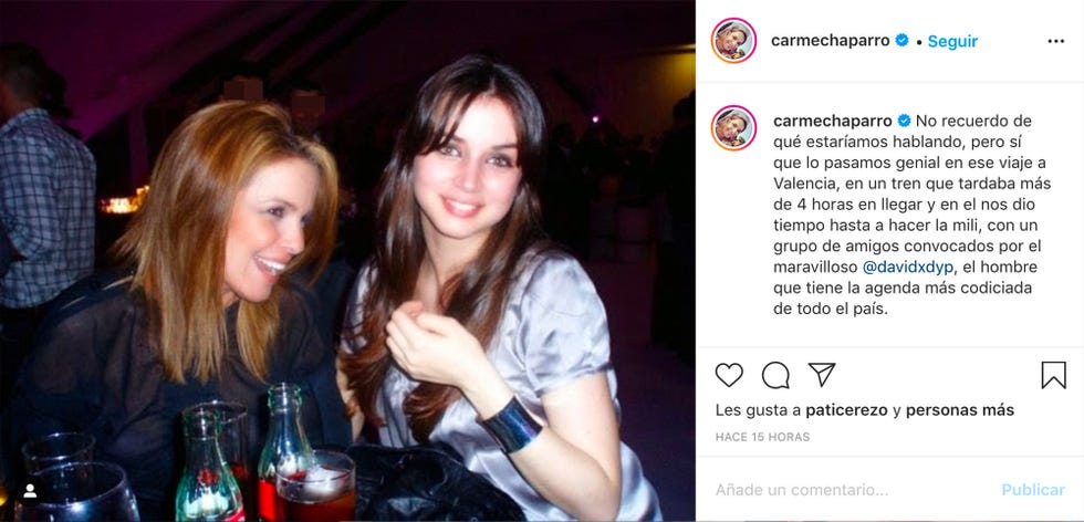 carme chaparro comparte una foto inédita con ana de armas