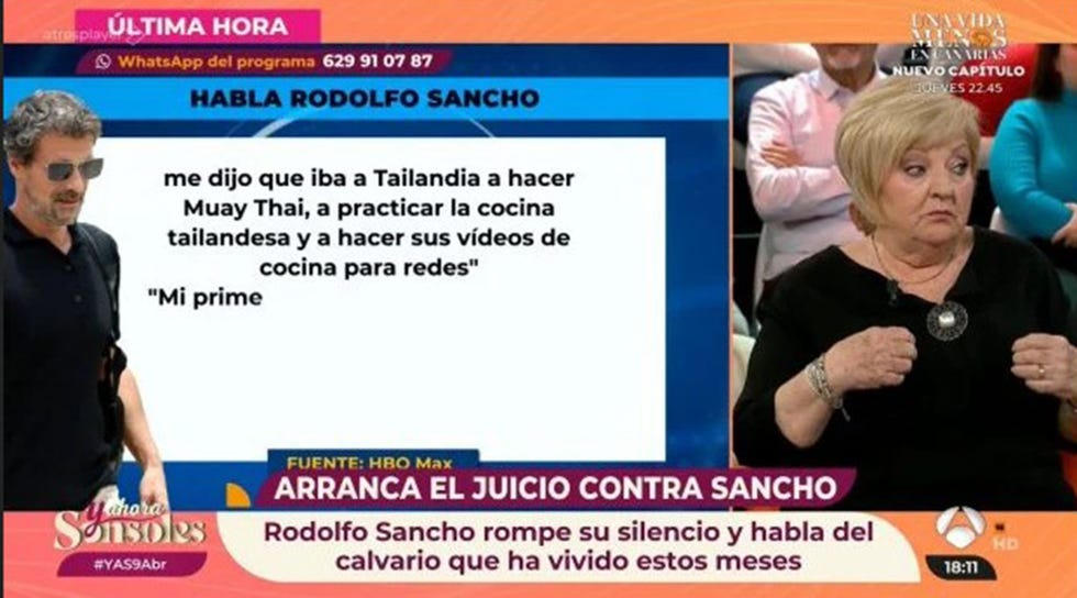 la portavoz de rodolfo sancho en el plato de antena 3