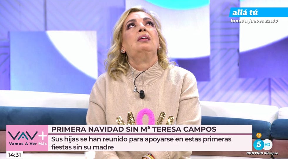 la hija de maria teresa campos en el plato de telecinco