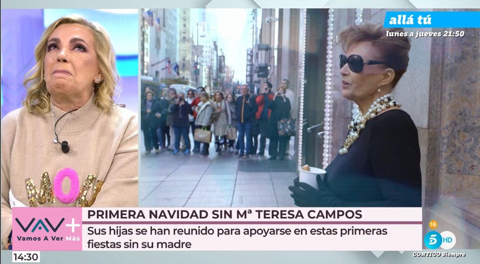 la hija de maria teresa campos en el plato de telecinco