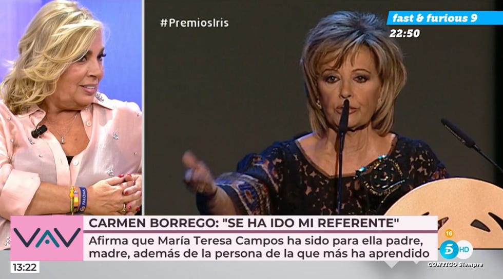 carmen borrego habla de su madre, maria teresa campos, en su estreno en el programa vamos a ver