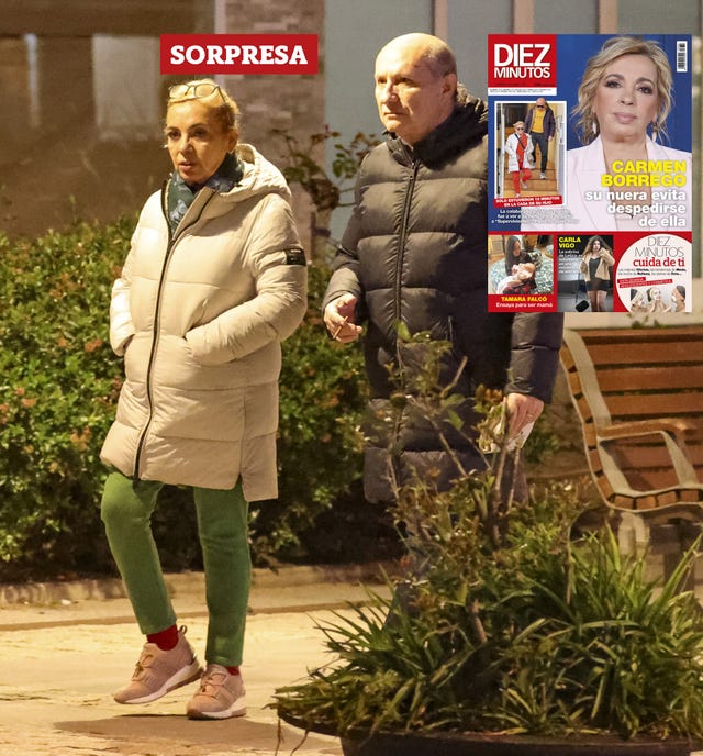carmen borrego y su marido pasean y ocupan la portada de diez minutos