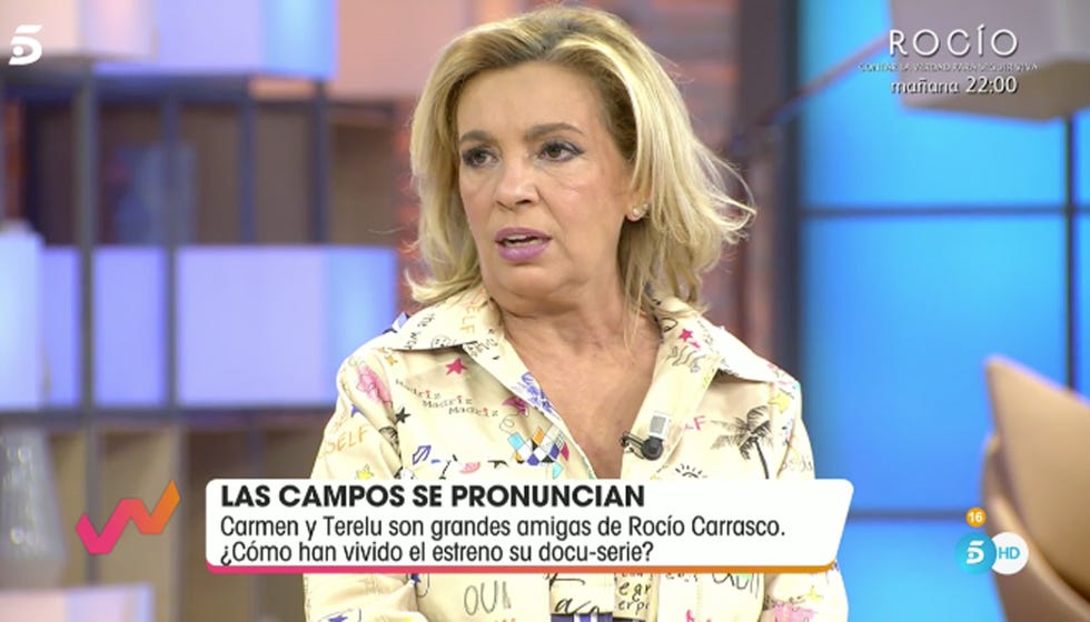 las campos cuentan cómo se encuentra rocío carrasco