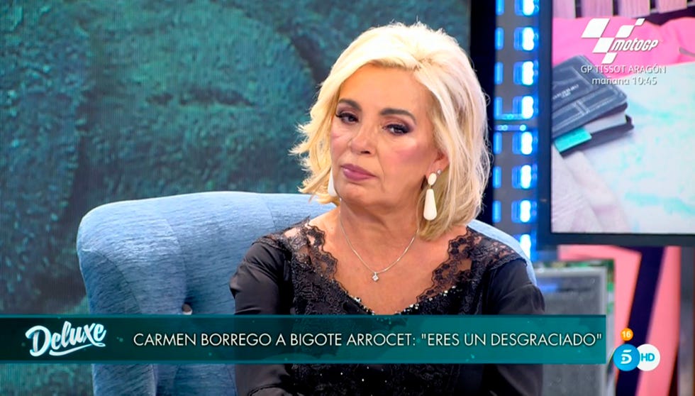 carmen borrego estalla contra bigote arrocet en 'sábado deluxe'
