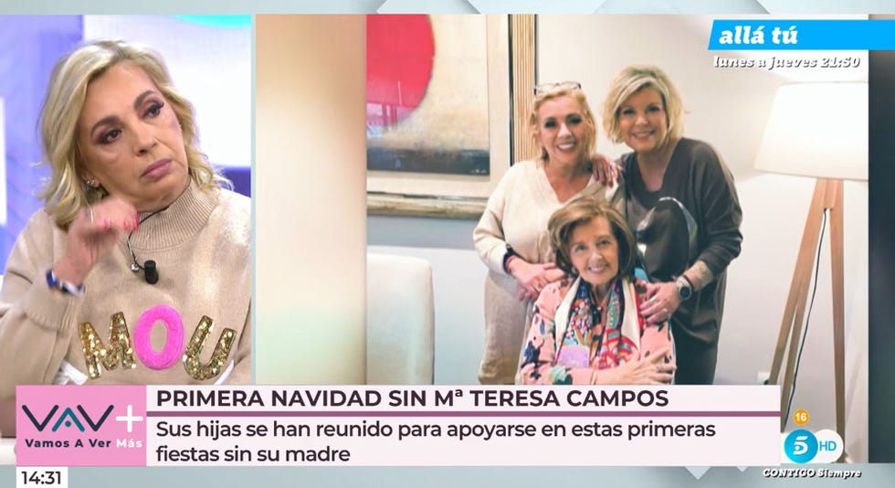 la hija de teresa campos se emociona al recordar a si madre
