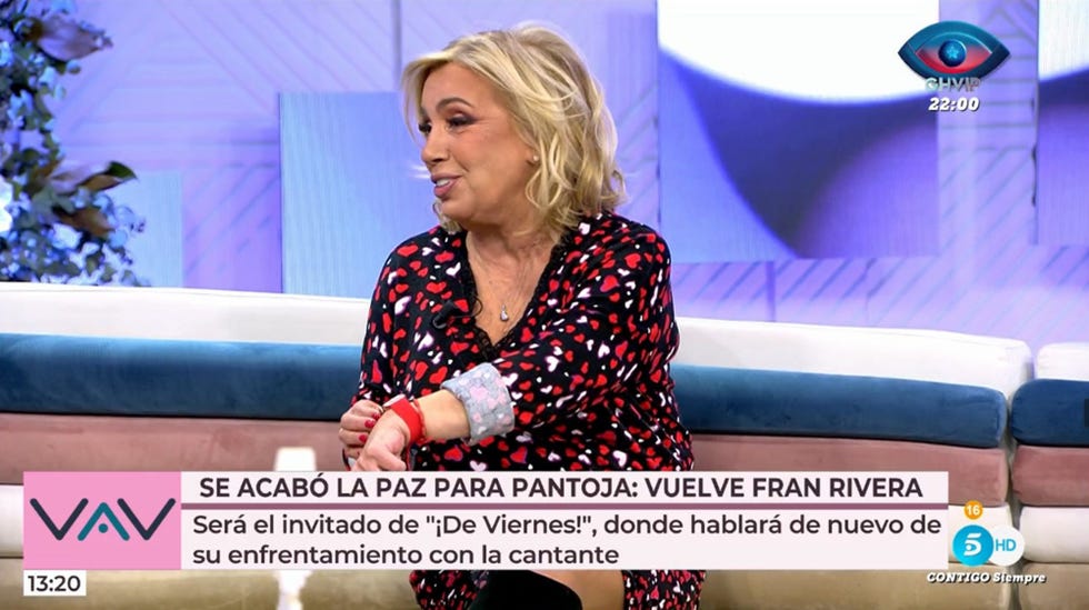 carmen borrego recibe una llamada en pleno directo en vamos a ver