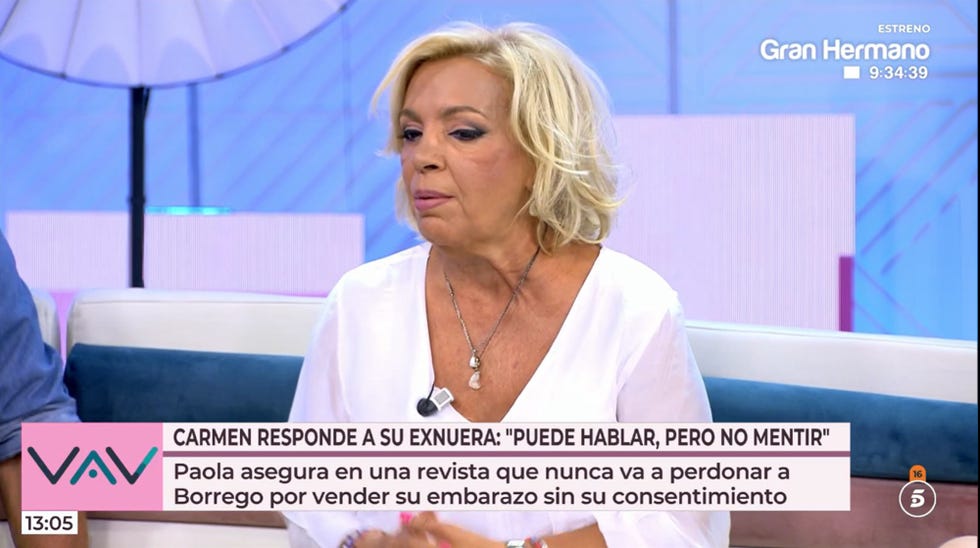carmen borrego responde a su ex nuera, paola olmedo, en vamos a ver tras su ultima polemica
