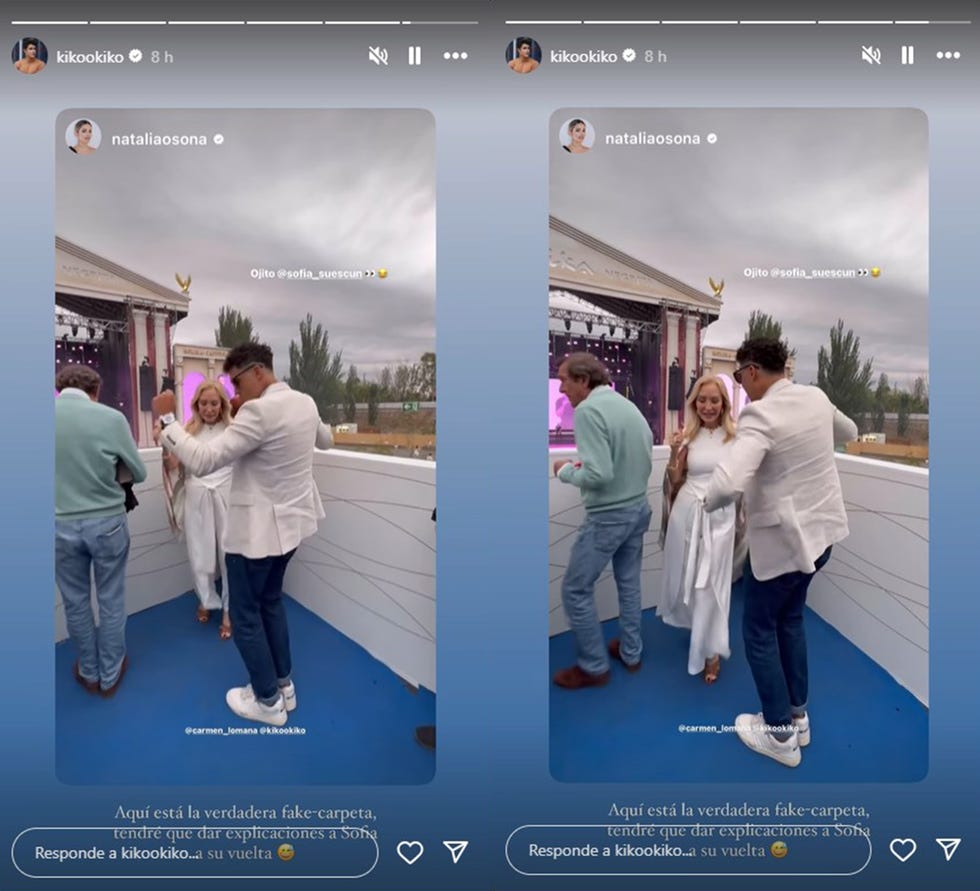 kiko jimenez y carmen lomana juntos de fiesta en el festival gran reserva en calahorra, la rioja