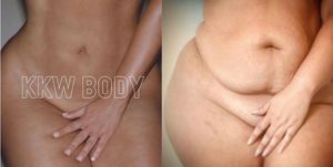 Carmen Rene Kim Kardashian recreate KKW Body photo