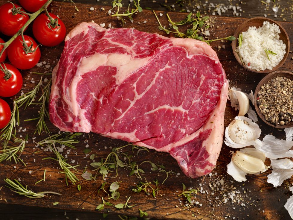 Food, Red meat, Animal fat, Beef, Cuisine, Capicola, Dish, Kobe beef, Meat, Rib eye steak, 