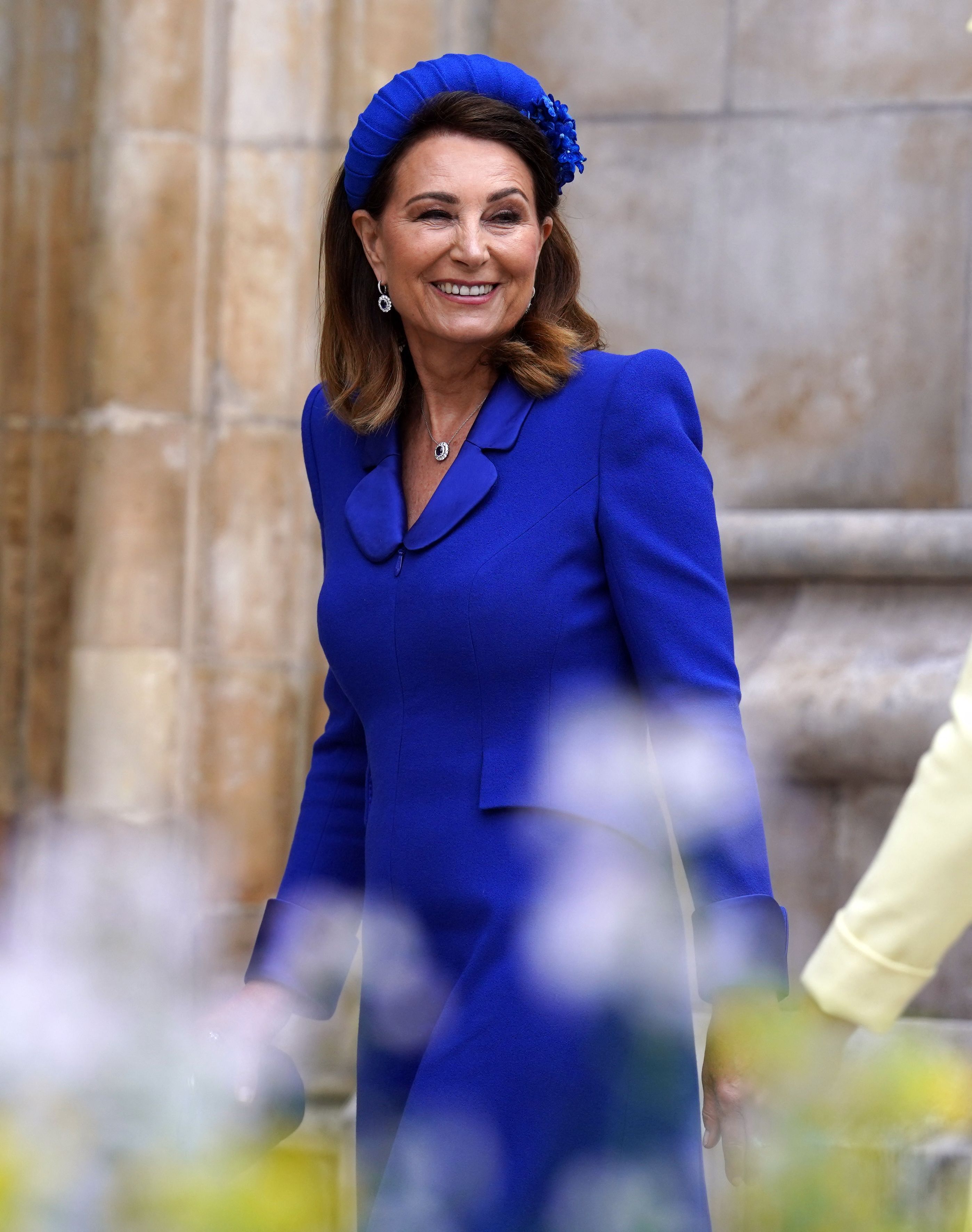 Kate's Mom Carole Middleton Spotted at the Coronation in a Blue Dress - See Photos