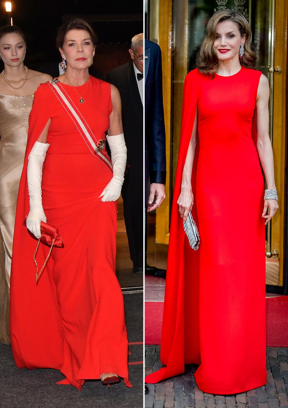 Carolina de Mónaco y la reina Letizia con el mismo vestido de Stella McCartney.