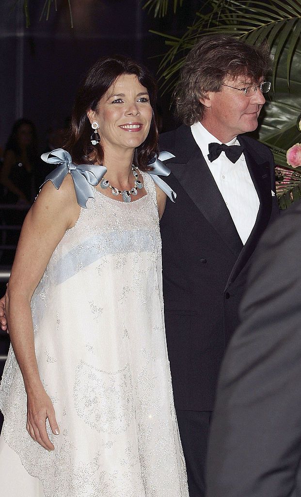 monte carlo, monaco   march 19  princess caroline of hanover and prince ernst august of hanover arrive at the rose ball 2005 at the sporting monte carlo on march 19, 2005 in monte carlo, monaco photo by pascal le segretaingetty images