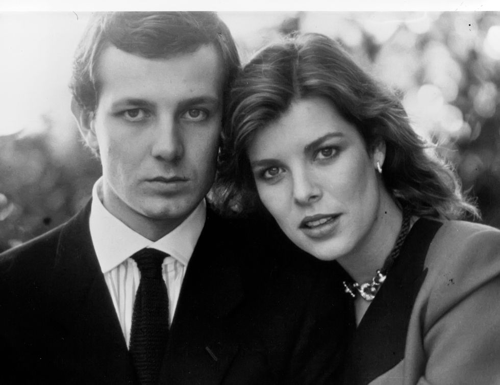 new york   circa 1982 stefano casiraghi and caroline, princess of hanover circa 1982 in new york photo by pl gouldimagesgetty images