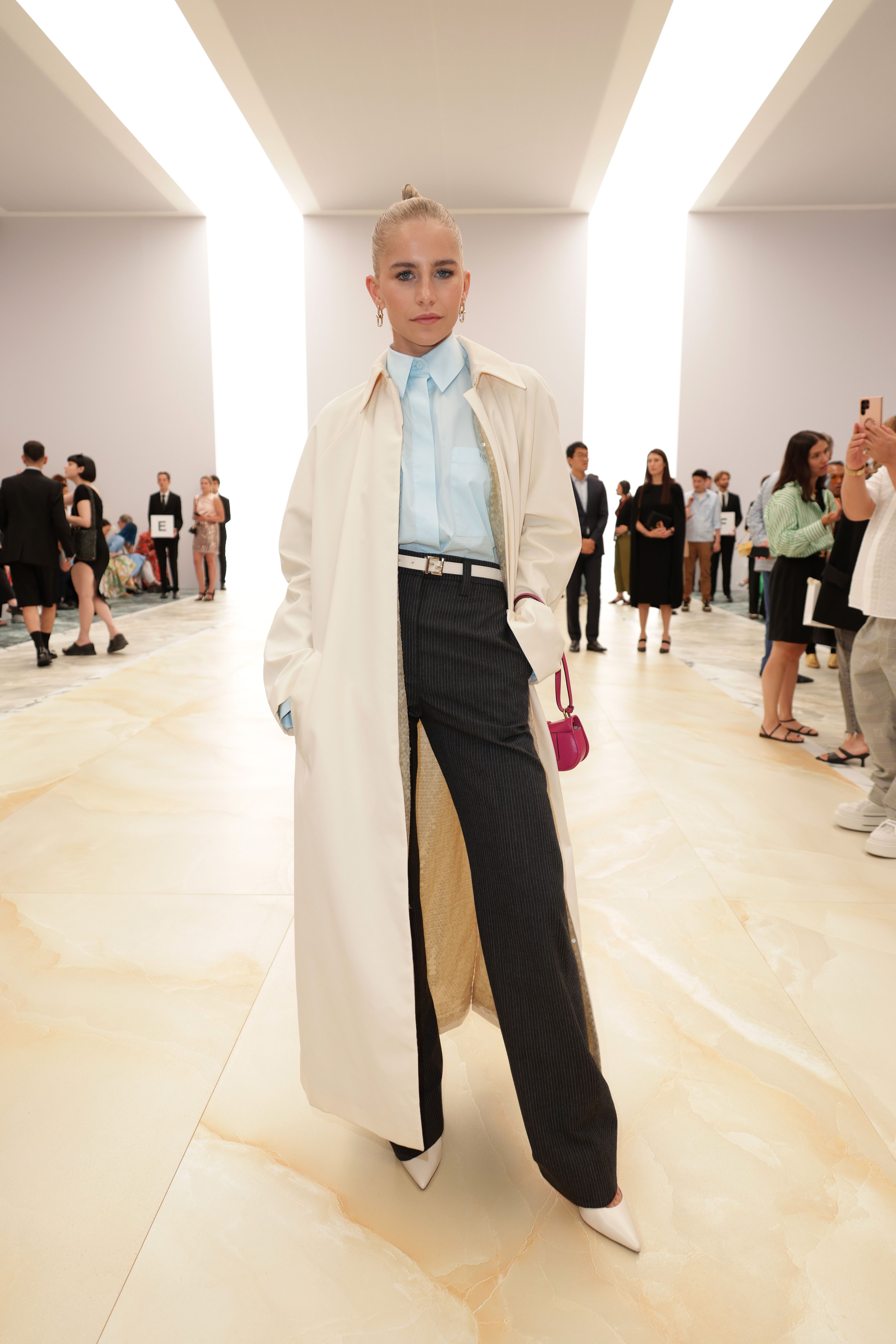 Emma Chamberlain attends the Jean Paul Gaultier Haute Couture Fall-Winter  2023-24 show in Paris