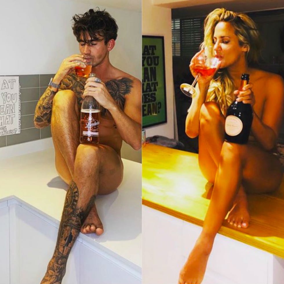 Caroline Flack poses naked – and gets trolled by Love Island star