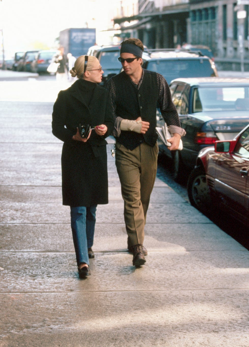 original caption 10181997 new york, ny john f kennedy jr walks with wife carolyn bessette photo by mitchell gerbercorbisvcg via getty images