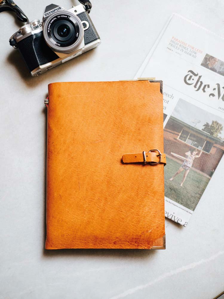 agenda de viaje en piel antara urban