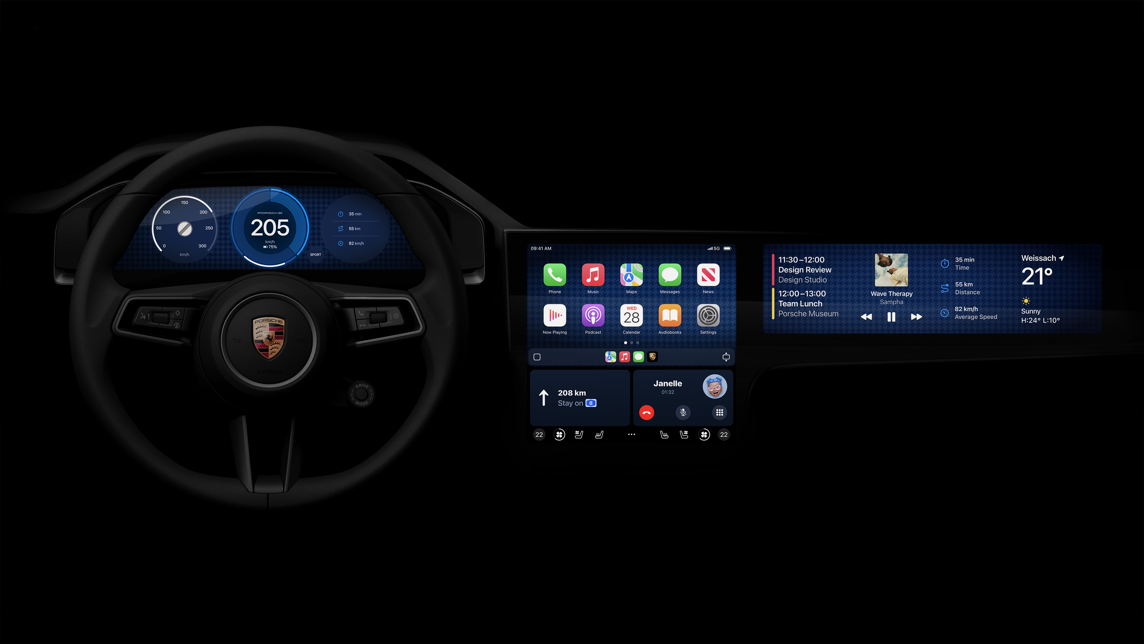 Aston Martin, Porsche Preview Bespoke Apple CarPlay Interfaces
