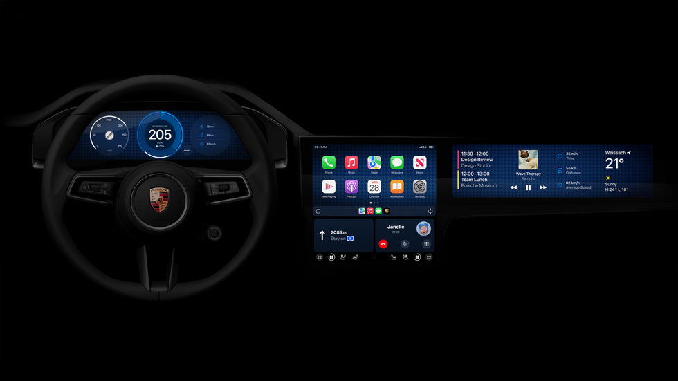 porsche với apple carplay thế hệ tiếp theo