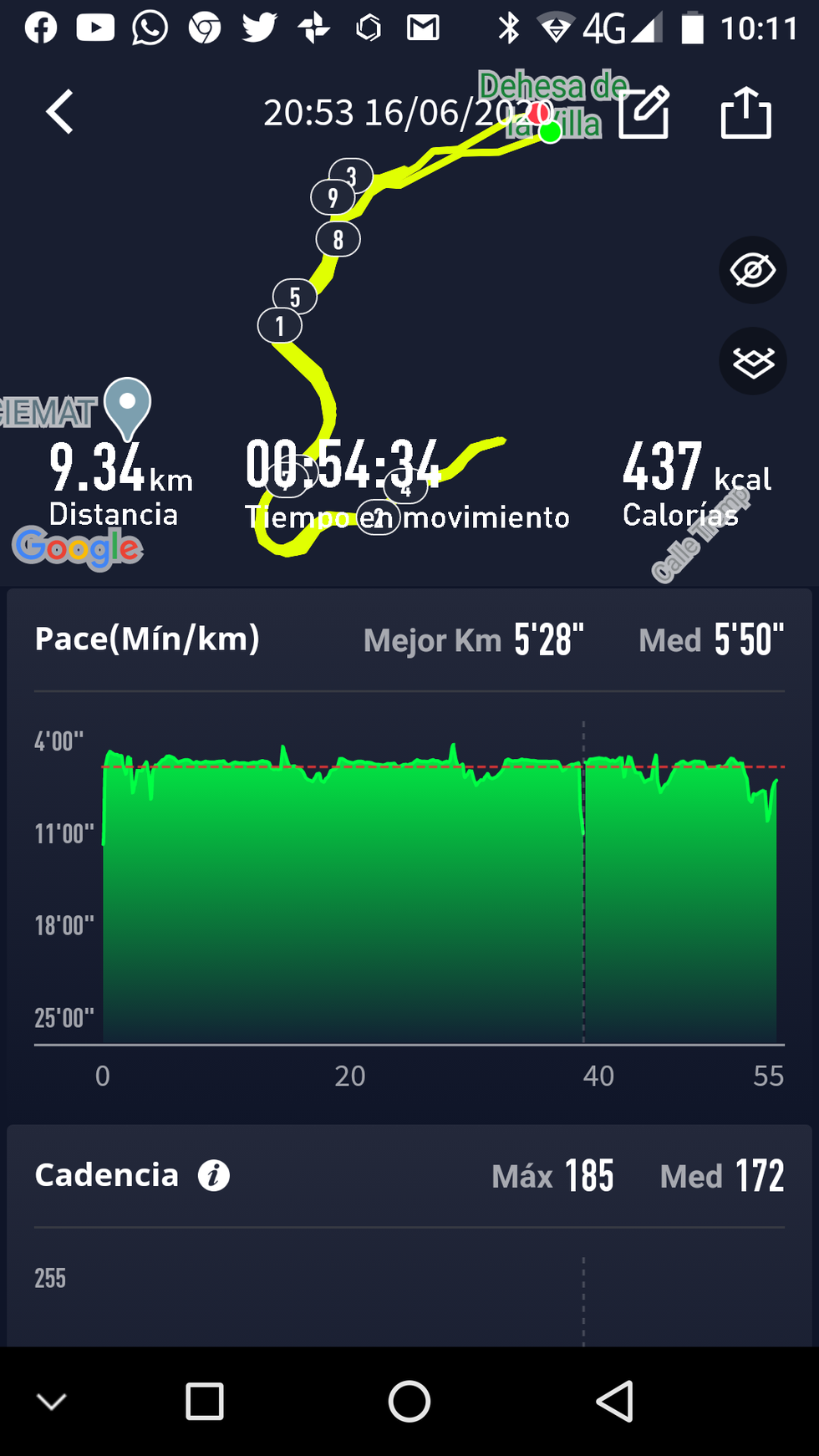 captura de imagen de la aplicación del reloj coros apex 42mm