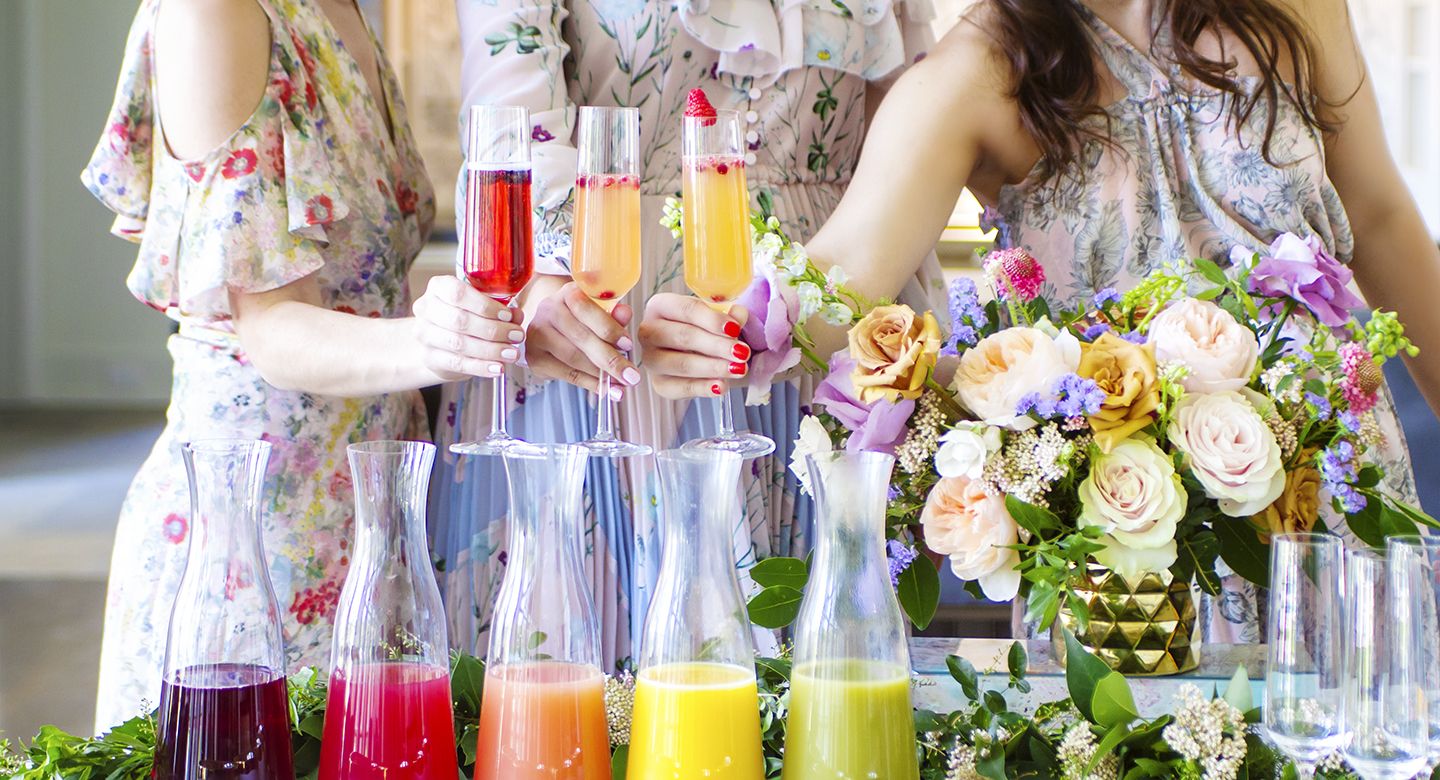 How to Create a Fun & Easy Mimosa Bar for Parties at Home - Katie J Design  and Events