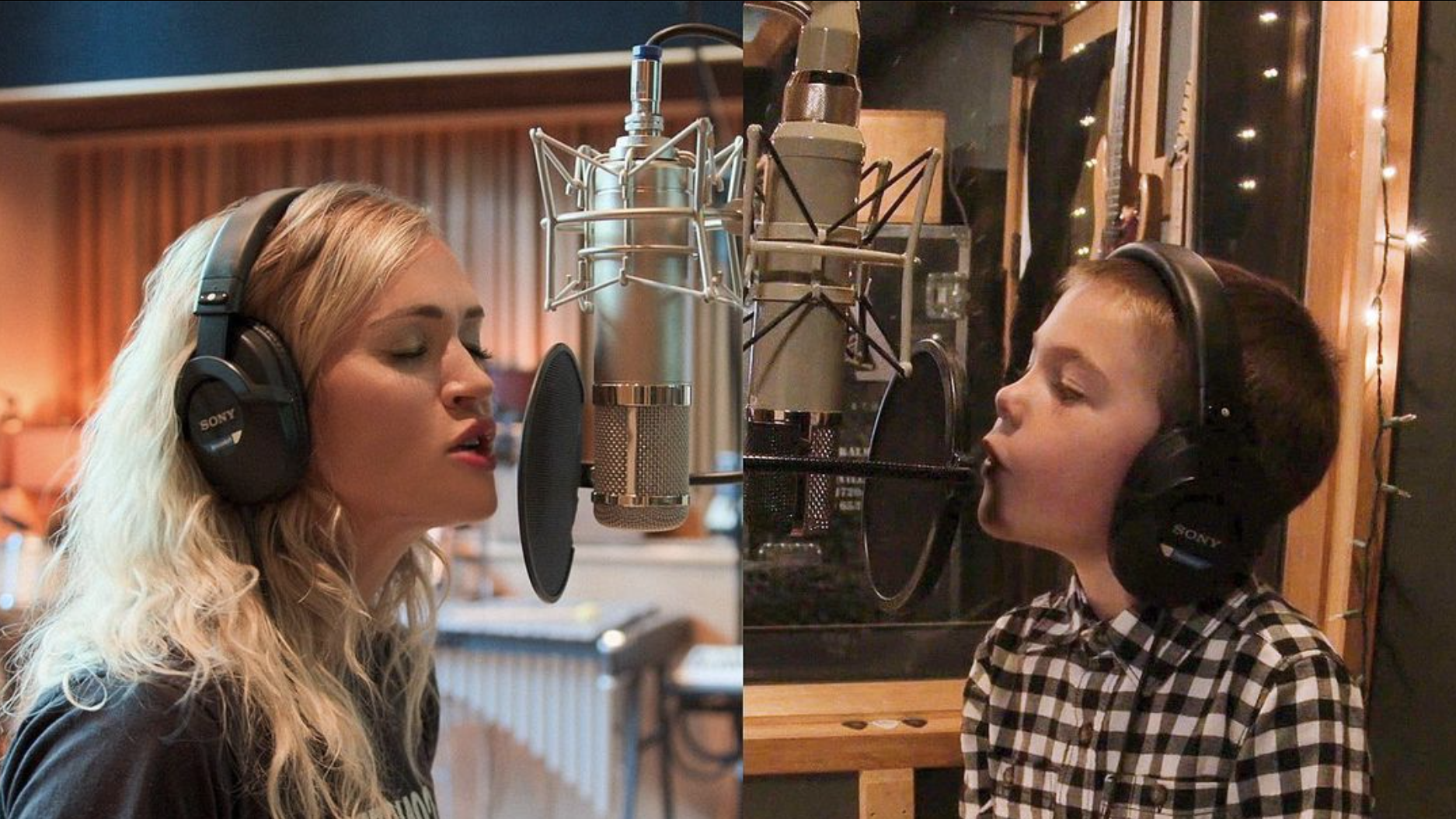 1874px x 1054px - Carrie Underwood Shares Behind-the-Scenes Moment From Recording Christmas  Duet With Her Son