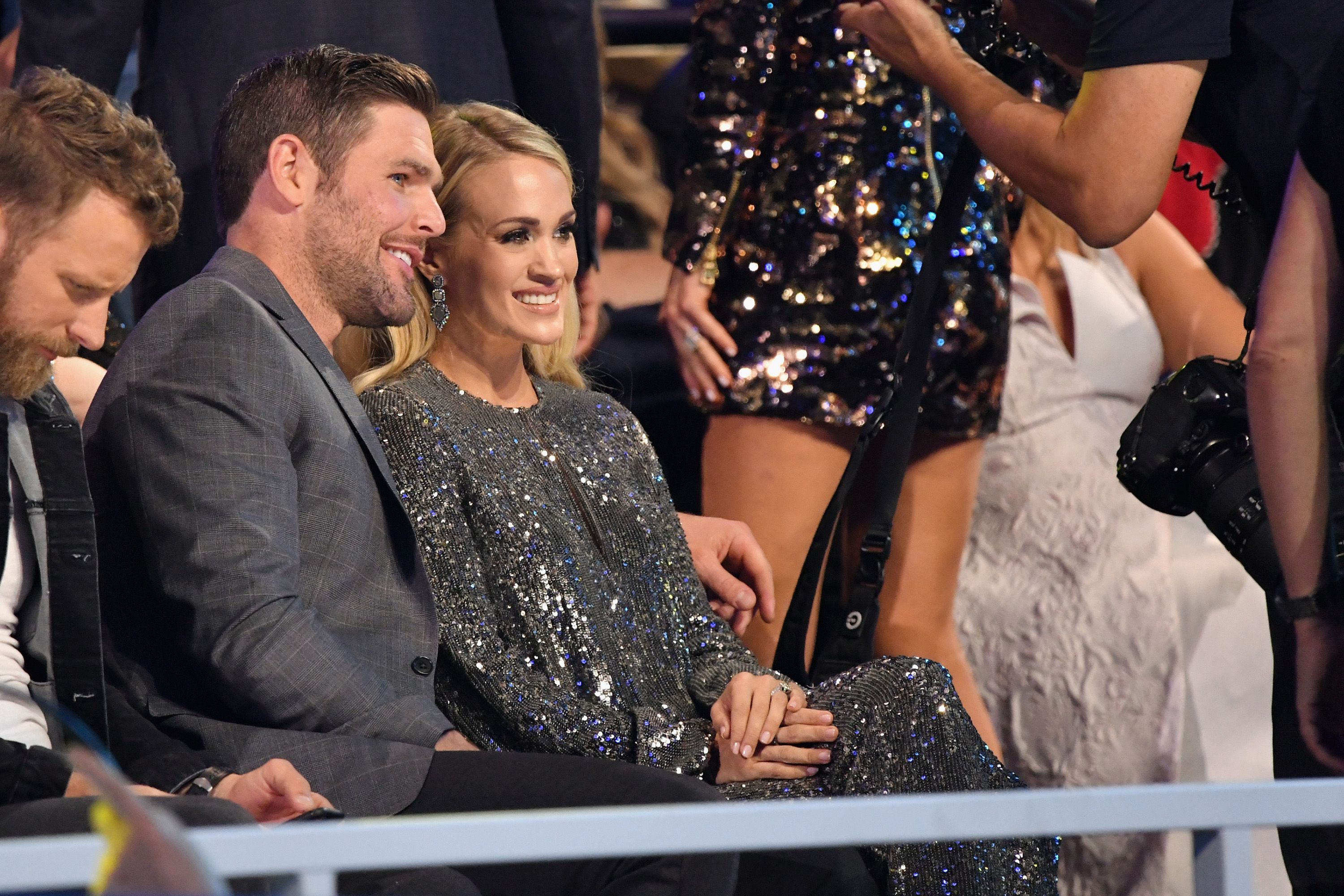 Carrie Underwood Walks Carpet with Husband Mike Fisher at CMA