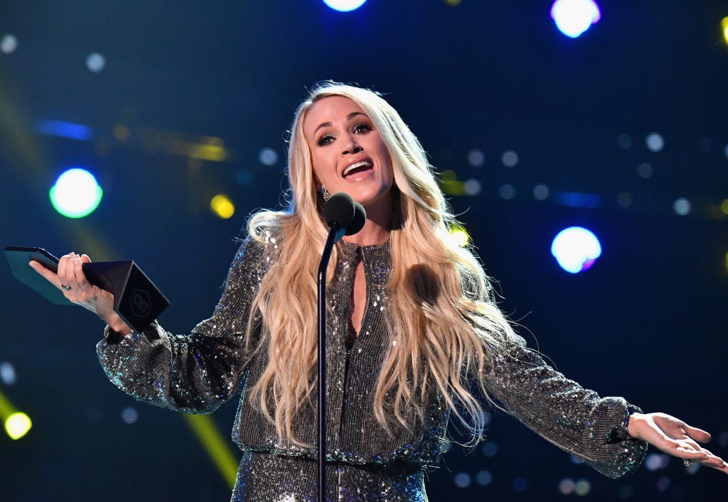 Carrie Underwood Trips During Cry Pretty Concert