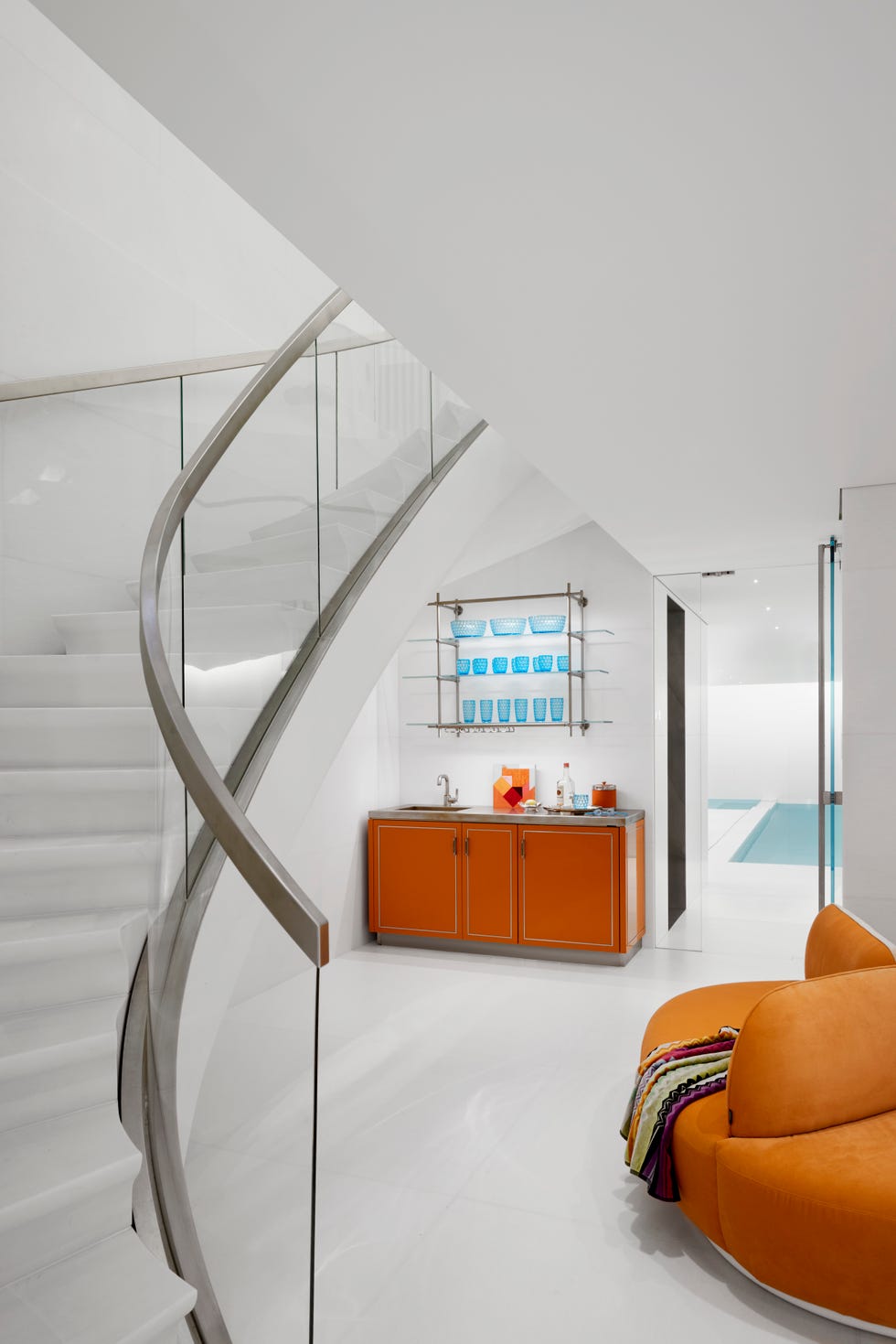 the wet bar in a 1901 seven story townhouse on new york upper east side designed by carrier and company